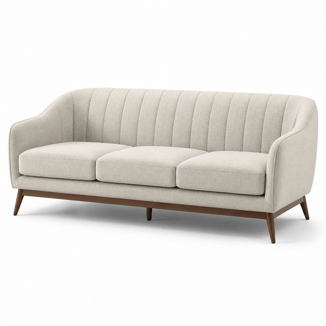 3-Sitzer Sofa Polster Beige 210x85x80 cm