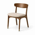 Esszimmerstuhl Eichenholz Braun Beige