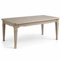 Rechteckiger Esstisch Holz Beige/Gold 180x90x76cm